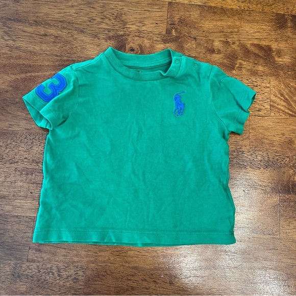 Ralph Lauren Infant green T shirt size 6 months - Picture 1 of 6